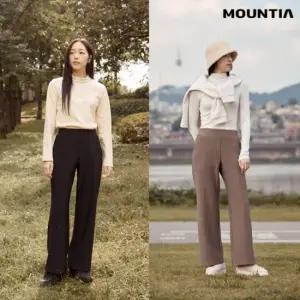 마운티아 25FW 최신상 여성 아토-테크 와이드 기모 본딩팬츠 2종