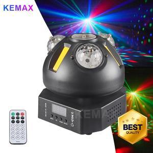 100% 호환 60W 3IN1 DJ 파티 조명 다채로운 디스코볼 효과 DMX512 라이어 빔 리모컨 무빙 헤드 스테이지 (