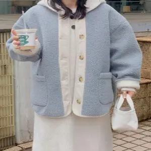 포글 덤블 배색 무스탕 (2color)