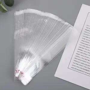 OPP 접착식 봉투 100매 22x5cm 디퓨저스틱 긴 볼펜 포장 비닐 투명