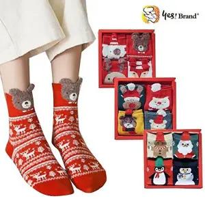 [셀러허브 패션]크리스마스 수면양말 4p 세트 여성 남성 여자 남자 겨울 방한 단체 선물