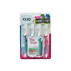 크리오 더스타일 화이트 초극세모 칫솔 4입 5개