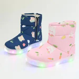 아기토끼 곰 라이팅 키즈 주니어 털 여아 LED 겨울부츠