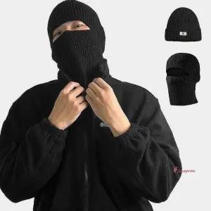 남성 여자 남자 방한 두건겸용 여성 등산비니 멀티 기모 겨울 야외활동 니트 복면 털모자nop031