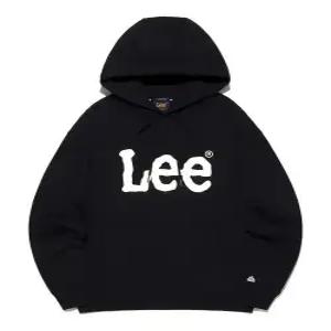 리 lee 빅 트위치 로고 후드 티셔츠 블랙