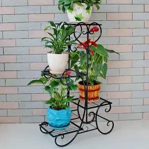 [굿야드] 화분대 화분선반 화분진열대 화분받침대 철제 블랙