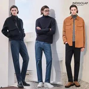 [파격특가] 인디고랩 웜에어 기모 데님 3종, 남성