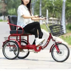 어르신 자전거 삼륜 세발 바스켓 삼발이 성인용 3륜 등받이