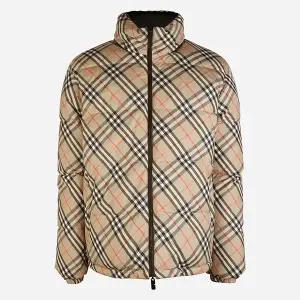 버버리 5F 8110189 B9368 스노든 남성 리버시블 체크 퍼퍼 자켓 샌드 베이지