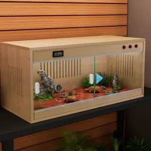 도마뱀 레오파드게코 렉사 사육장 케이지 파충류 50x30x32 지능형 스트립