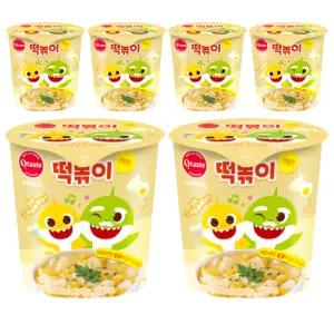 핑크퐁 아기상어 떡볶이 크림맛 111g 6개