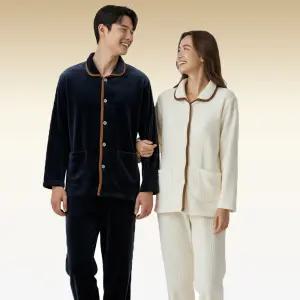 비와이씨 남성 여성 홈웨어 밍크 스판 겨울 잠옷 세트 NEG1041S