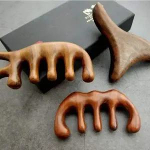 [골드스마일]두피 바디 괄사마사지기 경락 우드 림프순환 얼굴 백단향