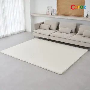 [카라즈] 논슬립 한판 폴더매트 200x250x4cm 연베이지