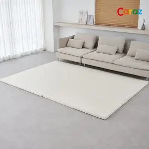 [카라즈] 논슬립 한판 폴더매트 200x280x4cm 연베이지