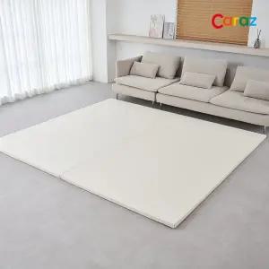 [카라즈] 논슬립 한판 폴더매트 250x280x4cm 연베이지