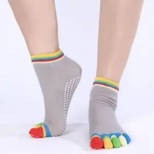 레인보우 논슬립 헬스 요가양말 발가락양말 yBW1+2Zva