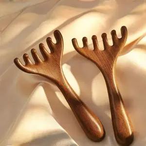 [골드스마일]두피 괄사 마사지빗 머리 지압 마사지기 얼굴 바디