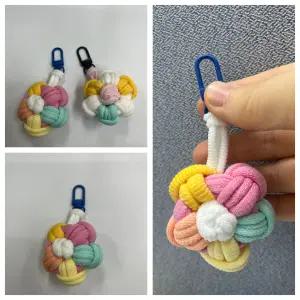 DIY 키트 양말목 꽃키링 만들기