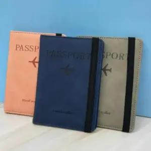 [라일리] Rly 밴드형 여권케이스 블루 여권보관 여행지갑  42557606)