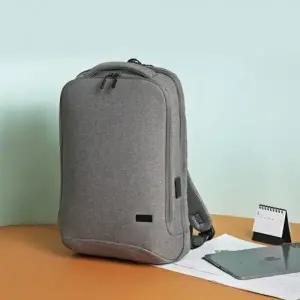 실버 복조리 가방 pvc 백팩