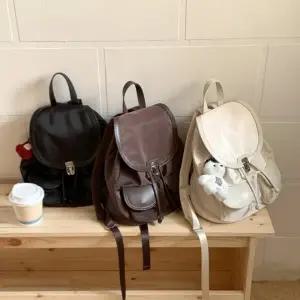 라탄 복조리 가방 나일론 여성 투포켓 백팩