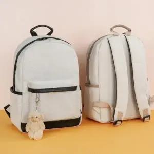 비닐 복조리 실버 미니백팩 캐주얼백팩