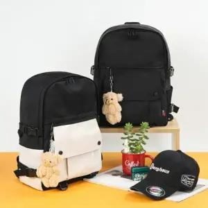 가방 실버 나일론 캐주얼백팩