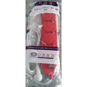 다전-방우 멀티탭 5구4.5m[dmt-w05]-1개 멀티텝 멀티콘센트 전기선 방우형 멀티탭 전기코드선