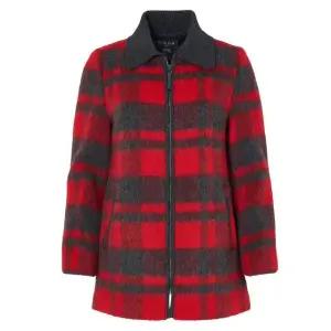 [갤러리아] 니트카라 체크무늬 모혼방 점퍼 RE8-JK570