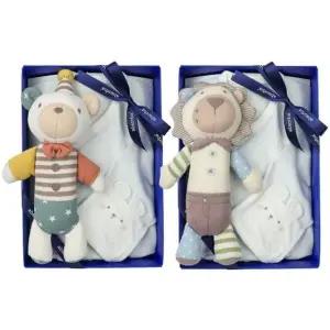 [갤러리아] (압소바출산,태교,신생아세트)토곰이모달배냇슈트+사자,곰딸랑이(A1A-10110SET)