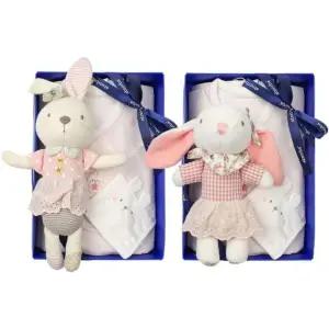 [갤러리아] (압소바출산,태교,아기배냇저고리세트)토곰이모달배냇슈트+토끼딸랑이(A1A-10110SET)