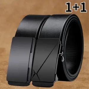 [1+1] 생활픽 프리미엄 남자 남성 가죽 허리띠 자동 벨트