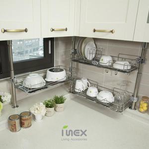 아이넥스 프리미엄 기둥식 식기건조대 홈쇼핑 히트 싱크대선반 2단 3단 설거지건조대