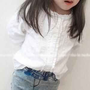 주름프릴블라우스 셔츠 여아 블라우스 입학식 졸업식 연주회 재롱잔치 아동복 주니어 3세~13세 아동 주니어