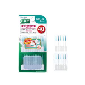 GUM 검 치과 휴대 1회용 치간칫솔 부드러운 소프트픽 S(40p) 3개 6개