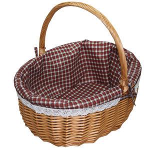 윌로우 피크닉/라탄 바구니 과일 포장 피크닉바구니 와인 예쁜 소품 캠핑 튼튼한 나무 손잡이 추수감사절 나들이 계란 달걀 부활절 수납 꽃 빵 베이커리 소풍 명절 선물 포장용 소쿠리