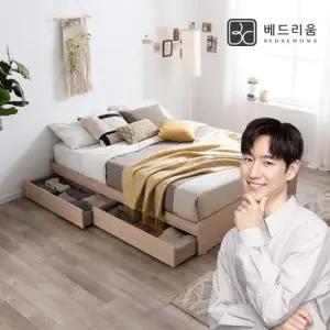 미니멀 수납침대 Q + 듀얼쿠션 유로탑