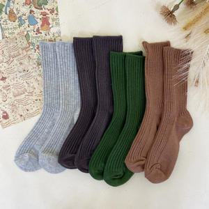 유아 아동 주니어 키즈 어린이 초등학생 면 골지 양말 4켤레 세트