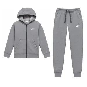 [나이키] 여성 NSW 코어 플리스 트레이닝 세트 운동복 츄리닝 그레이 BV3634-091