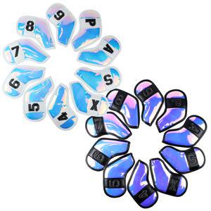 우소프 홀로그램 골프 채 헤드 아이언 웨지 커버 10개 세트