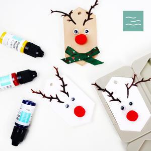 마타바 크리스마스 루돌프 타블렛 석고방향제 만들기 KIT 키트 (약 25개) +눈꽃오간디주머니 10장