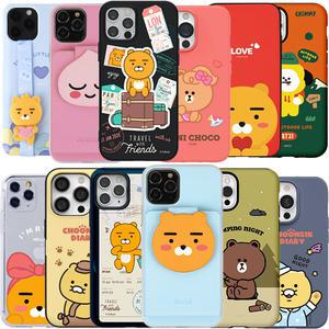 카카오프렌즈 갤럭시S25 S24 S23 S22 S21 울트라 S20 S10 5G 플러스 노트20 10 9 아이폰16 15 14 프로 13미니 12 11 맥스 투명 젤리 카드수납 범퍼 하드 라이언 어피치 폰케이스