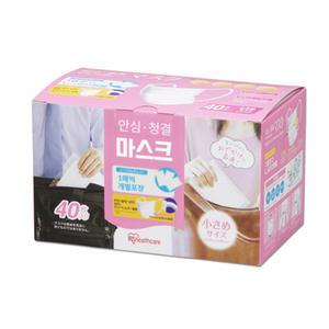 아이리스 200매 안심청결마스크 소형 H-PK-AS40S
