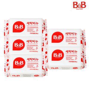 비앤비 세탁비누 200g 5개 카모마일 아카시아/빨래비누 속옷 유아