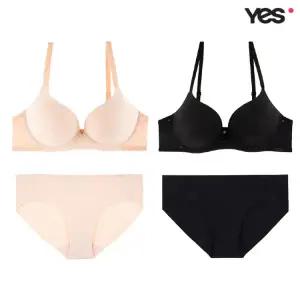 [롯데백화점]예스 데일리 노와이어 프리컷 팬티 세트 YSWBY430YSWPY430