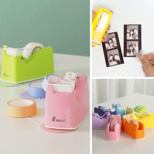 [문구티쳐] 잘잘리오 NEW 미니 어린이 테이프 커터기 디스펜서 레인보우 미니 자동 안전 커터기