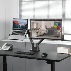 카멜마운트 듀얼 모니터암 거치대 원터치 락기능 2색상 GDA1D