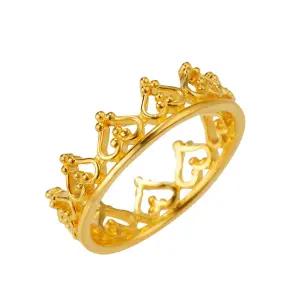 [한국금다이아몬드] 여자 순금 반지 하트 볼 왕관 24K 3.75g 애끼 검지