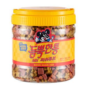 붐붐포 듬뿍한통 대용량 피쉬큐브 믹스 노즈워크 강아지간식